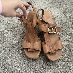 Franco Sarto brown wedges